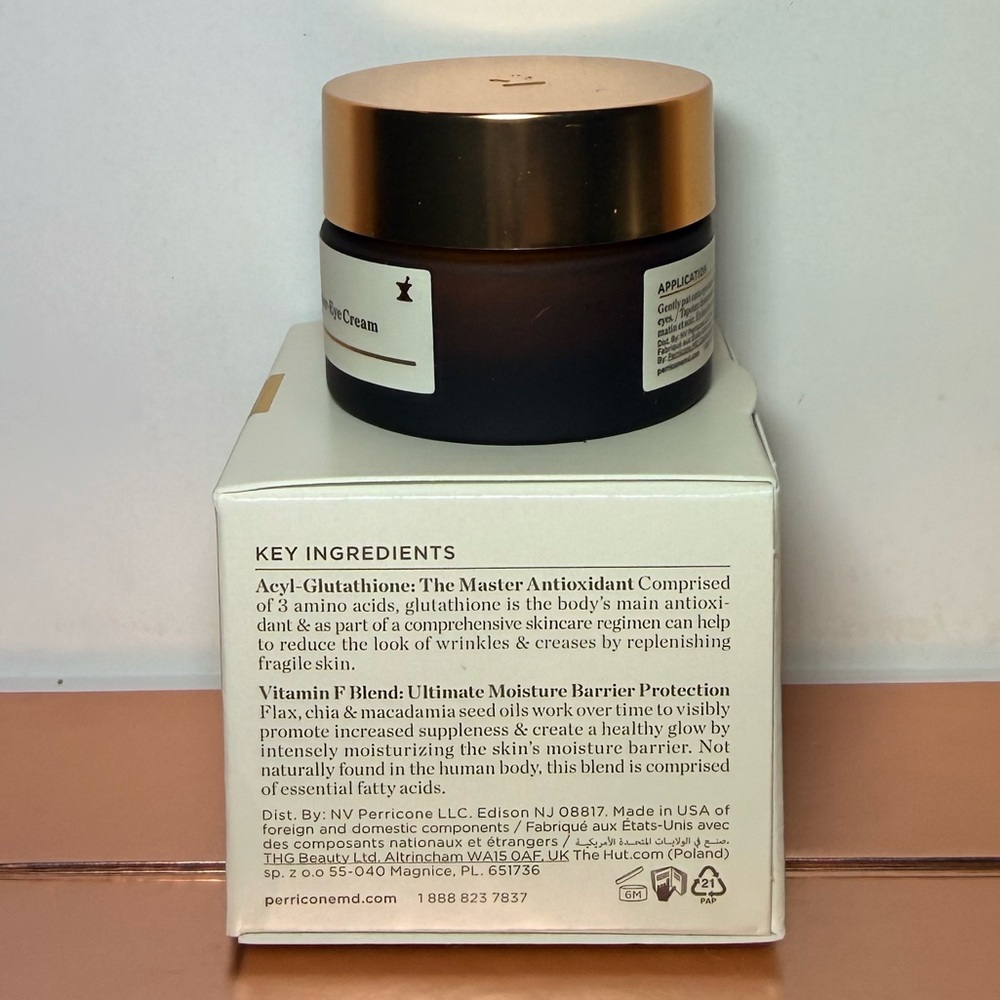 Perricone MD Essential Fx Acyl-Glutathione Smoothing Brightening Eye Cream $125 - Picture 3 of 6